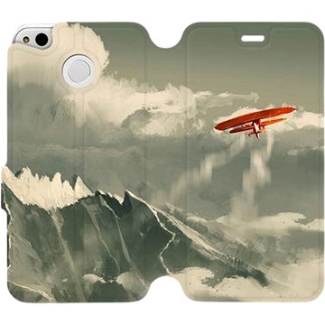 Flipové pouzdro na mobil Xiaomi Redmi 4X - MA03P Oranžové letadlo v horách (5903226149360)