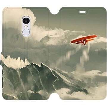 Flipové pouzdro na mobil Xiaomi Redmi Note 4 Global - MA03P Oranžové letadlo v horách (5903226149476)