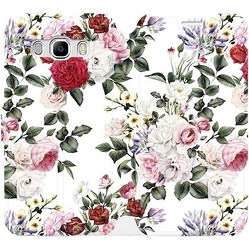 Flipové pouzdro na mobil Samsung Galaxy J5 2016 - MD01S Růže na bílé (5903226177356)
