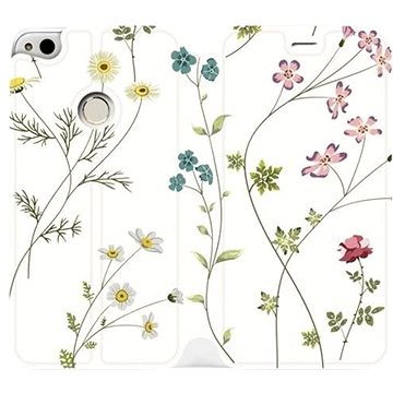 Flipové pouzdro na mobil Huawei P9 Lite 2017 - MD03S Tenké rostlinky s květy (5903226179008)