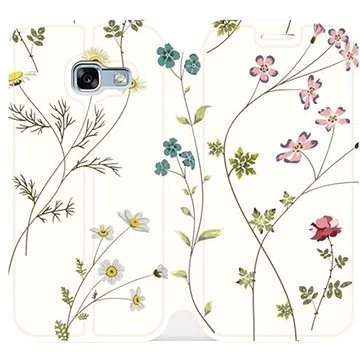 Flipové pouzdro na mobil Samsung Galaxy A3 2017 - MD03S Tenké rostlinky s květy (5903226179824)