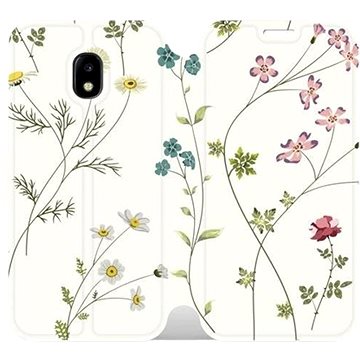 Flipové pouzdro na mobil Samsung Galaxy J3 2017 - MD03S Tenké rostlinky s květy (5903226179930)