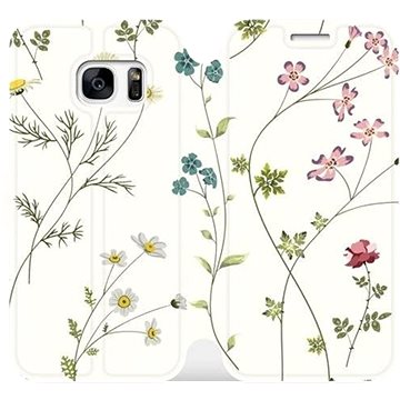 Flipové pouzdro na mobil Samsung Galaxy S7 - MD03S Tenké rostlinky s květy (5903226180103)