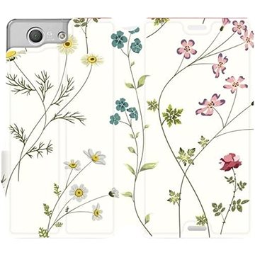 Flipové pouzdro na mobil Sony Xperia Z3 Compact - MD03S Tenké rostlinky s květy (5903226180394)