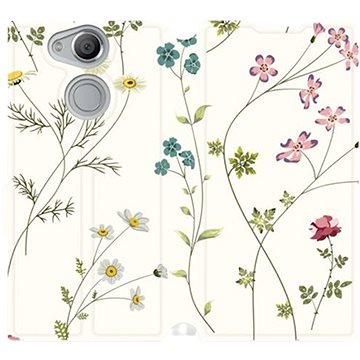 Flipové pouzdro na mobil Sony Xperia XA2 - MD03S Tenké rostlinky s květy (5903226180448)