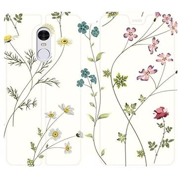Flipové pouzdro na mobil Xiaomi Redmi Note 4 Global - MD03S Tenké rostlinky s květy (5903226180677)