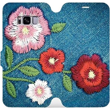 Flipové pouzdro na mobil Samsung Galaxy S8 - MD05P Džínové květy (5903226185320)