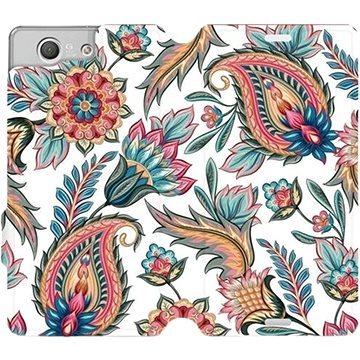 Flipové pouzdro na mobil Sony Xperia Z3 Compact - MD10S Vintage květy (5903226190799)