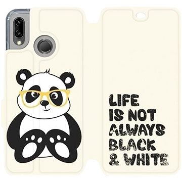 Flipové pouzdro na mobil Huawei P20 Lite - M041S Panda - life is not always black and white (5903226257164)