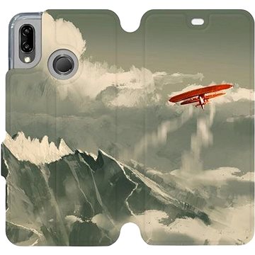 Flipové pouzdro na mobil Huawei P20 Lite - MA03P Oranžové letadlo v horách (5903226257409)
