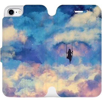 Flipové pouzdro na mobil Apple iPhone 8 - MR09S Dívka na houpačce v oblacích (5903226285631)