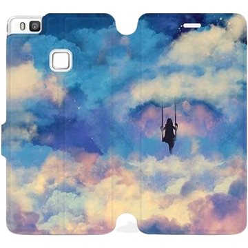 Flipové pouzdro na mobil Huawei P9 Lite - MR09S Dívka na houpačce v oblacích (5903226286249)