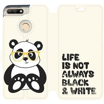 Flipové pouzdro na mobil Huawei Y6 Prime 2018 - M041S Panda - life is not always black and white (5903226316465)