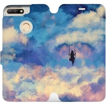 Flipové pouzdro na mobil Huawei Y6 Prime 2018 - MR09S Dívka na houpačce v oblacích (5903226317318)