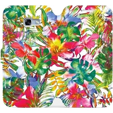 Flipové pouzdro na mobil Samsung Galaxy A5 2017 - MG07S Pestrobarevné květy a listy (5903226340347)