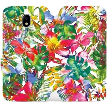 Flipové pouzdro na mobil Samsung Galaxy J5 2017 - MG07S Pestrobarevné květy a listy (5903226340637)