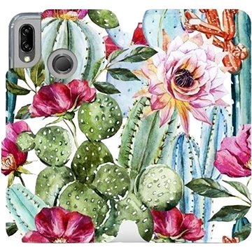 Flipové pouzdro na mobil Huawei P20 Lite - MG09S Kaktusy a květy (5903226344956)