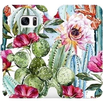 Flipové pouzdro na mobil Samsung Galaxy S7 - MG09S Kaktusy a květy (5903226346172)