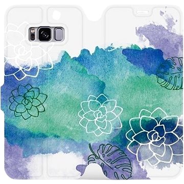 Flipové pouzdro na mobil Samsung Galaxy S8 - MG11S Vodovkové květy (5903226351879)