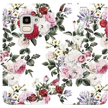 Flipové pouzdro na mobil Samsung Galaxy J6 2018 - MD01S Růže na bílé (5903226359653)