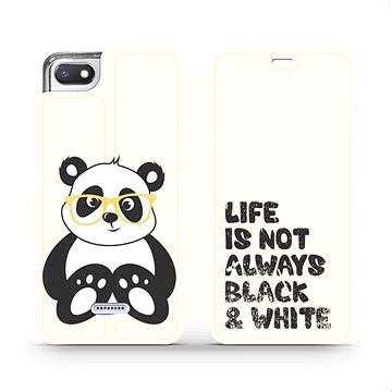 Flipové pouzdro na mobil Xiaomi Redmi 6A - M041S Panda - life is not always black and white (5903226363865)
