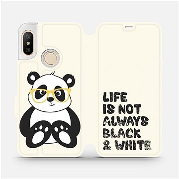 Flipové pouzdro na mobil Xiaomi Mi A2 Lite - M041S Panda - life is not always black and white (5903226367344)