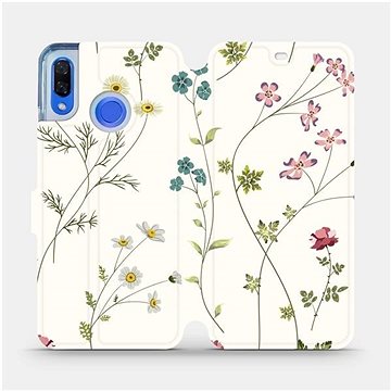 Flipové pouzdro na mobil Huawei Nova 3 - MD03S Tenké rostlinky s květy (5903226398119)