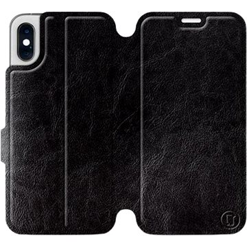Flipové pouzdro na mobil Apple iPhone XS v provedení Black&Gray s šedým vnitřkem (5903226468133)