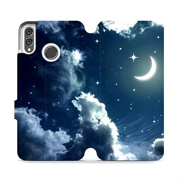 Flipové pouzdro na mobil Honor 8X - V145P Noční obloha s měsícem (5903226482894)