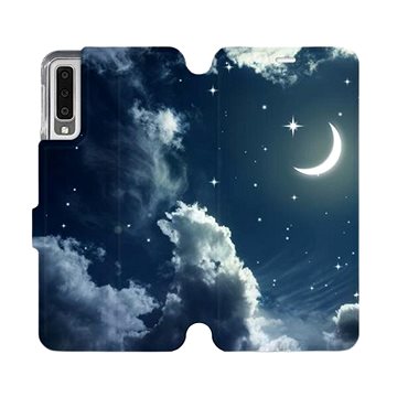 Flipové pouzdro na mobil Samsung Galaxy A7 2018 - V145P Noční obloha s měsícem (5903226492411)