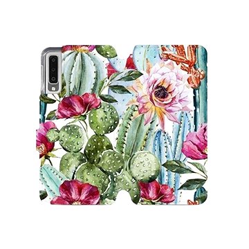 Flipové pouzdro na mobil Samsung Galaxy A7 2018 - MG09S Kaktusy a květy (5903226492701)