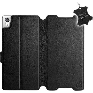 Flip pouzdro na mobil Sony Xperia Z5 - Černé - kožené - Black Leather (5903226495504)