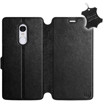Flip pouzdro na mobil Xiaomi Redmi Note 4 Global - Černé - kožené - Black Leather (5903226495849)