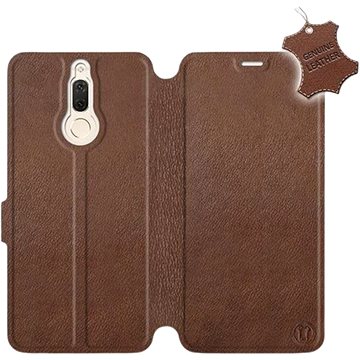 Flip pouzdro na mobil Huawei Mate 10 Lite - Hnědé - kožené - Brown Leather (5903226496648)