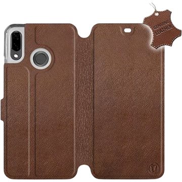 Flip pouzdro na mobil Huawei Nova 3 - Hnědé - kožené - Brown Leather (5903226496723)
