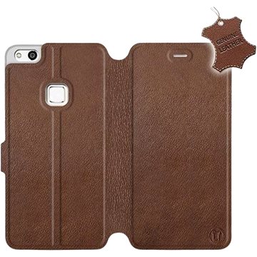 Flip pouzdro na mobil Huawei P10 Lite - Hnědé - kožené - Brown Leather (5903226496792)
