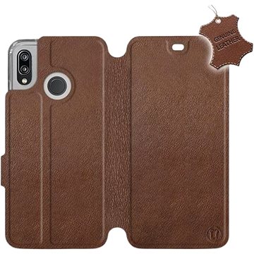 Flip pouzdro na mobil Huawei P20 Lite - Hnědé - kožené - Brown Leather (5903226496822)