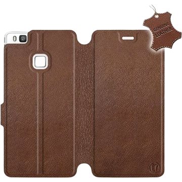 Flip pouzdro na mobil Huawei P9 Lite - Hnědé - kožené - Brown Leather (5903226496884)