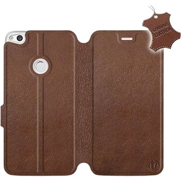 Flip pouzdro na mobil Huawei P9 Lite 2017 - Hnědé - kožené - Brown Leather (5903226496891)