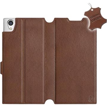 Flip pouzdro na mobil Sony Xperia L1 - Hnědé - kožené - Brown Leather (5903226498215)