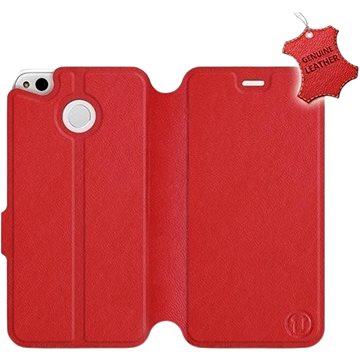 Flip pouzdro na mobil Xiaomi Redmi 4X - Červené - kožené - Red Leather (5903226501762)