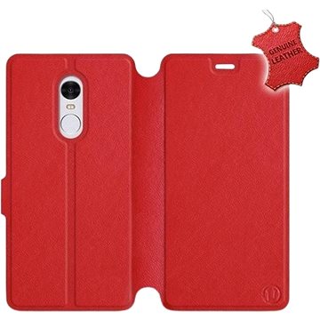 Flip pouzdro na mobil Xiaomi Redmi Note 4 Global - Červené - kožené - Red Leather (5903226501861)