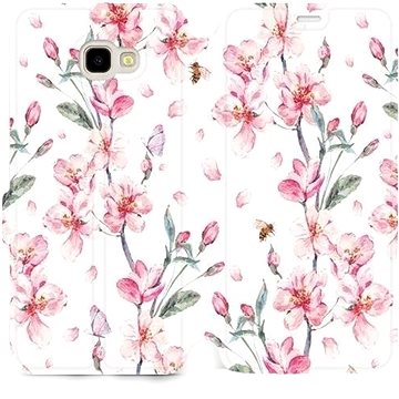 Flipové pouzdro na mobil Samsung Galaxy J4 Plus 2018 - M124S Růžové květy (5903226503643)