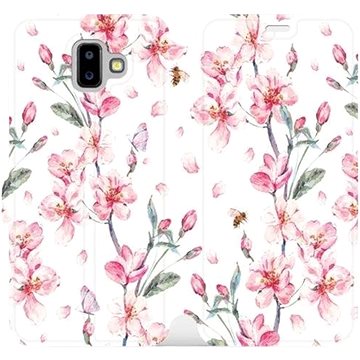 Flipové pouzdro na mobil Samsung Galaxy J6 Plus 2018 - M124S Růžové květy (5903226510597)