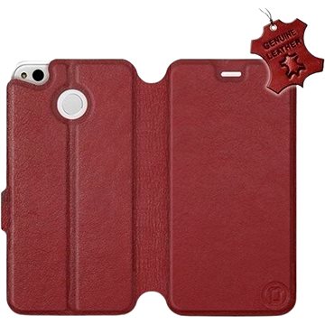 Flip pouzdro na mobil Xiaomi Redmi 4X - Tmavě červené - kožené - Dark Red Leather (5903226518753)