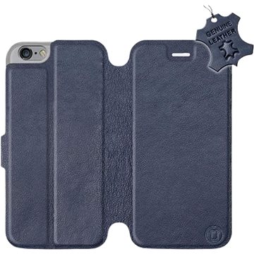 Flip pouzdro na mobil Apple iPhone 6 / iPhone 6s - Modré - kožené - Blue Leather (5903226519057)