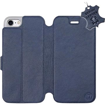 Flip pouzdro na mobil Apple iPhone 8 - Modré - kožené - Blue Leather (5903226519095)