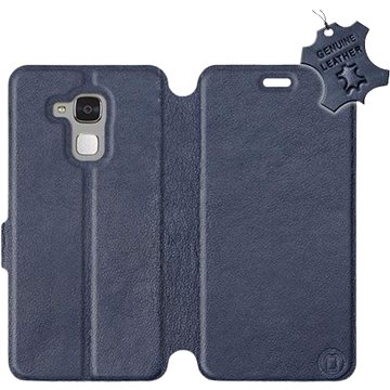 Flip pouzdro na mobil Honor 7 Lite - Modré - kožené - Blue Leather (5903226519569)