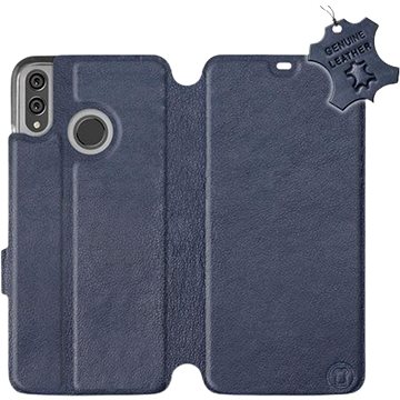 Flip pouzdro na mobil Honor 8X - Modré - kožené - Blue Leather (5903226519620)