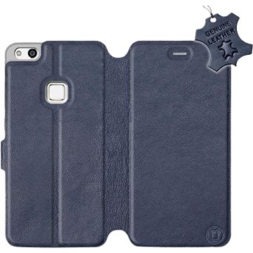 Flip pouzdro na mobil Huawei P10 Lite - Modré - kožené - Blue Leather (5903226519811)